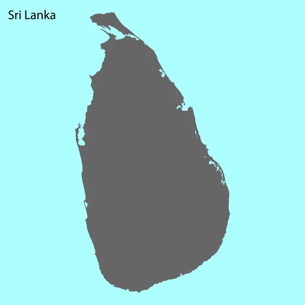 Mappa Alta Qualità Sri Lanka — Vettoriale Stock