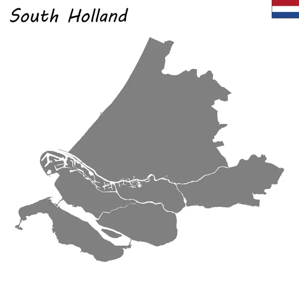 南荷兰高品质地图 — 图库矢量图片