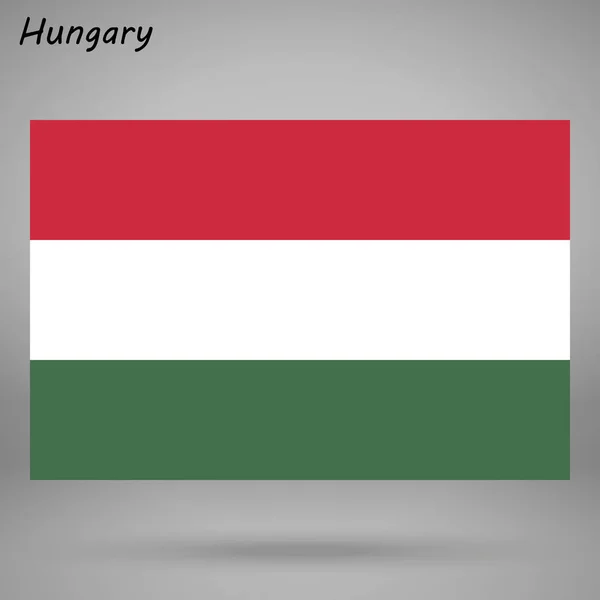 ハンガリー ベクトル イラストのカラフルな旗 — ストックベクタ