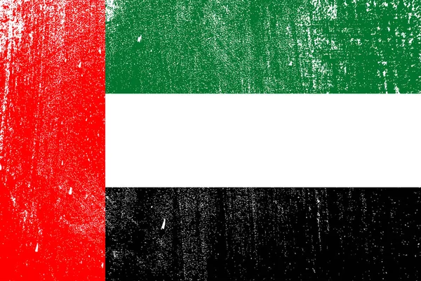 Grunge Bandiera Colorata Degli Emirati Arabi Uniti Vettore Illustrazione — Vettoriale Stock