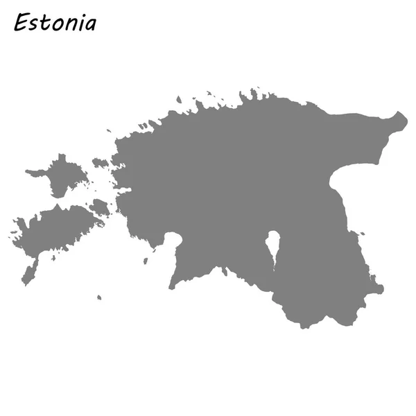 Hochwertige Karte Von Estland — Stockvektor