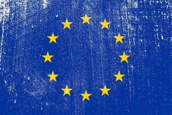 欧洲联盟的五颜六色的旗子 — 图库矢量图片