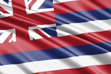 güzel renkli dalgalanan bayrak Hawaii devlet, ABD