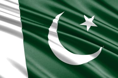 güzel renkli dalgalanan bayrak Pakistan