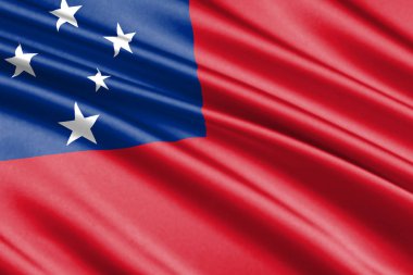 Samoa güzel renkli dalgalanan bayrağı