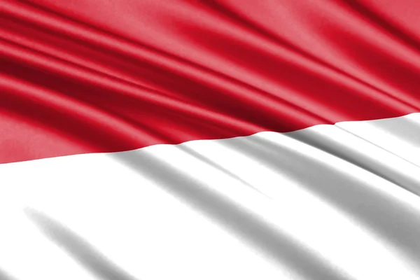 Beautiful Colorful Waving Flag Indonesia — Stock Photo, Image