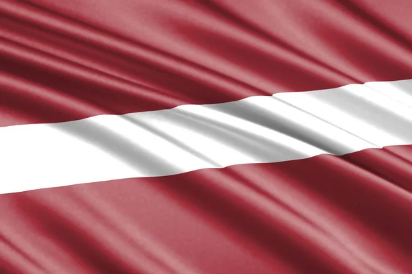 Beautiful Colorful Waving Flag Latvia — Stock Photo, Image