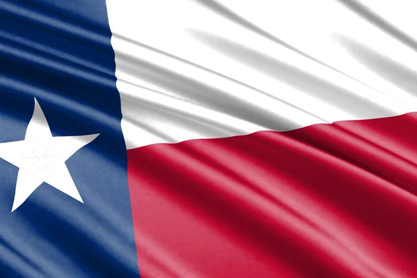Hermosa Bandera Ondeante Colorido Del Estado Texas — Foto de Stock