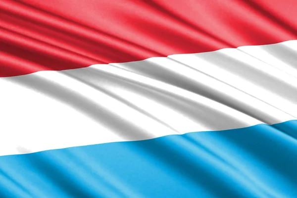 Красива Барвиста Розмахував Прапором Люксембургу — стокове фото