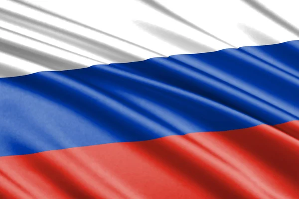 Mooie Kleurrijke Wapperende Vlag Van Rusland — Stockfoto