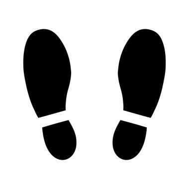 İnsan ayak adımları illüstrasyon vektör