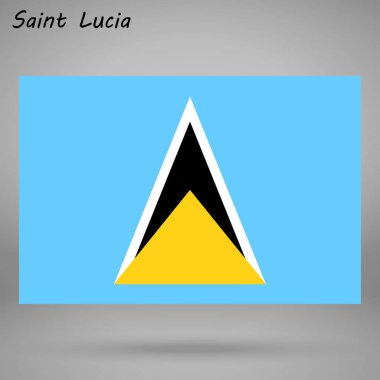 Saint Lucia, vektör, illüstrasyon renkli bayrak  