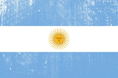 Arjantin, vektör, illüstrasyon grunge renkli bayrak  