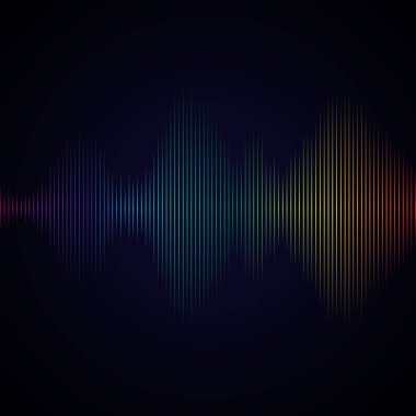 Soyut ses renkli ekolayzer, vektör, illüstrasyon