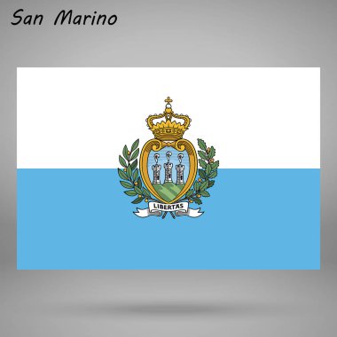 San Marino, vektör, illüstrasyon renkli bayrak  