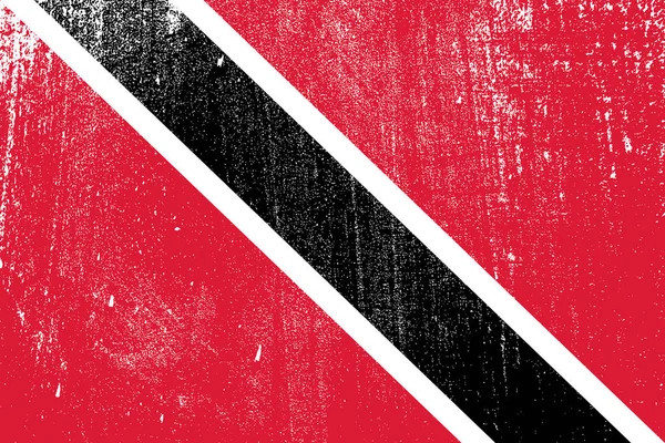 Grunge Bunte Flagge Von Trinidad Und Tobago Vektor Illustration — Stockvektor