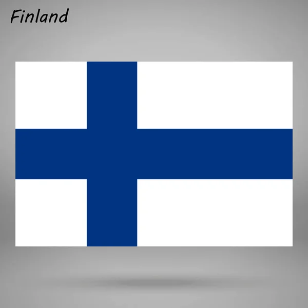 Colorida Bandera Finlandia Vector Ilustración — Archivo Imágenes Vectoriales