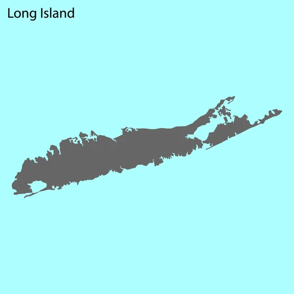 Mapa Alta Qualidade Long Island —  Vetores de Stock