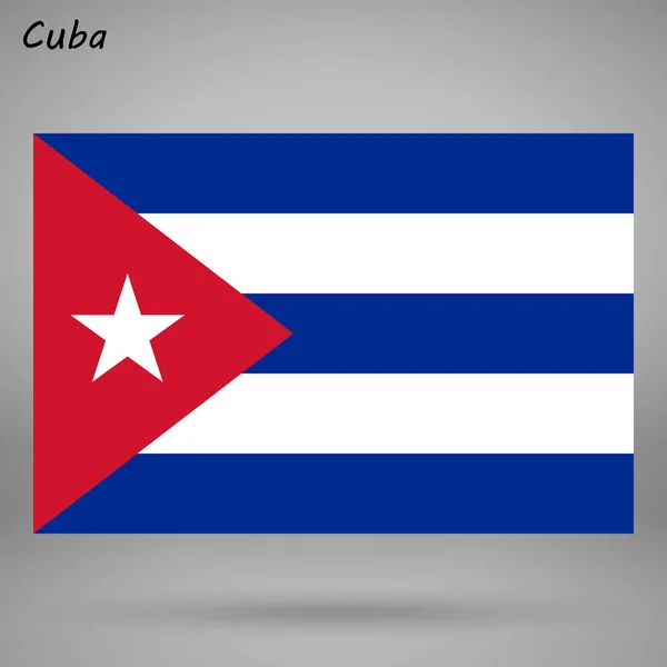 Kolorowe Flagę Kuba Wektor Ilustracja — Wektor stockowy