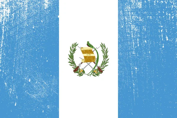 Grunge Färgglada Flagga Guatemala Vektor Illustration — Stock vektor