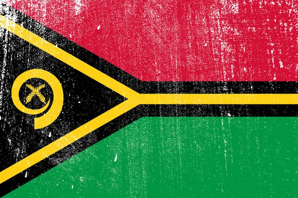 瓦努阿图的五颜六色的旗子 — 图库矢量图片
