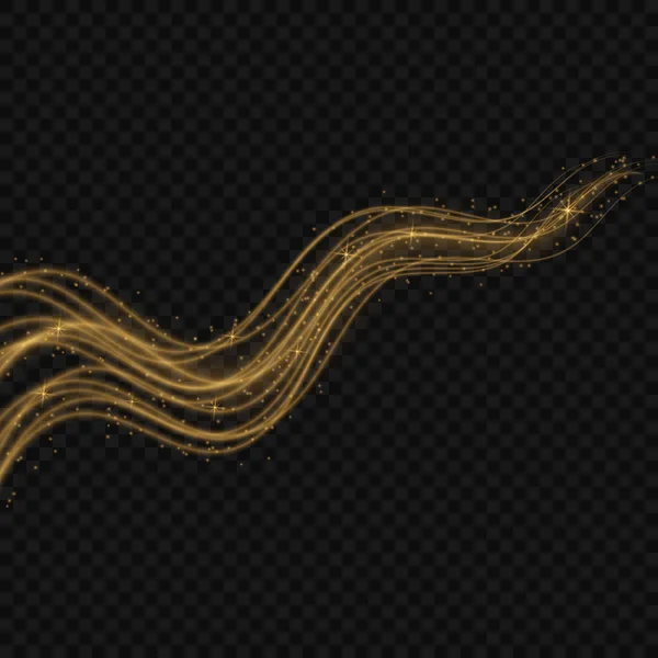 Ilustración Vectorial Colorida Con Elementos Decorativos Dorados Sobre Fondo Negro — Vector de stock