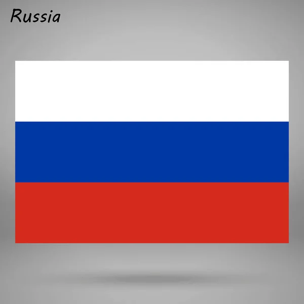 Kleurrijke Vlag Van Rusland Vector Illustratie — Stockvector