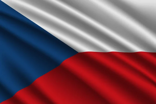 Piękne Kolorowe Flagę Macha Czechy Wektor Ilustracja — Wektor stockowy