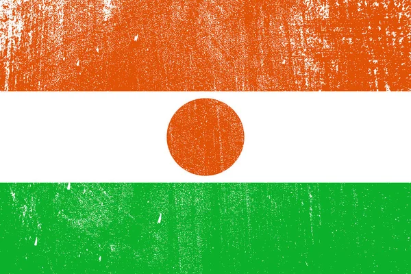 Grunge Drapeau Coloré Niger Vecteur Illustration — Image vectorielle