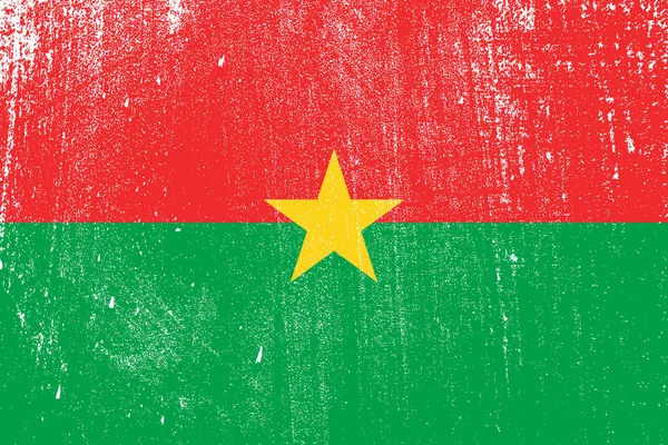 Grunge Bandera Colorida Burkina Faso Vector Ilustración — Vector de stock