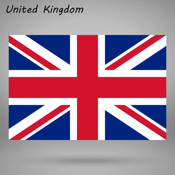 Colorful Flag United Kingdom Vector Illustration — Stock Vector