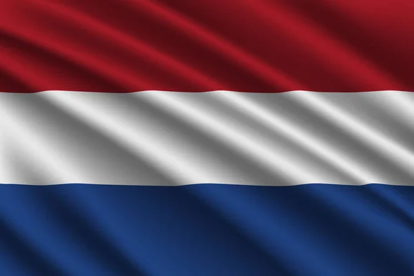 Mooie Kleurrijke Wapperende Vlag Van Nederland Vector Illustratie — Stockvector