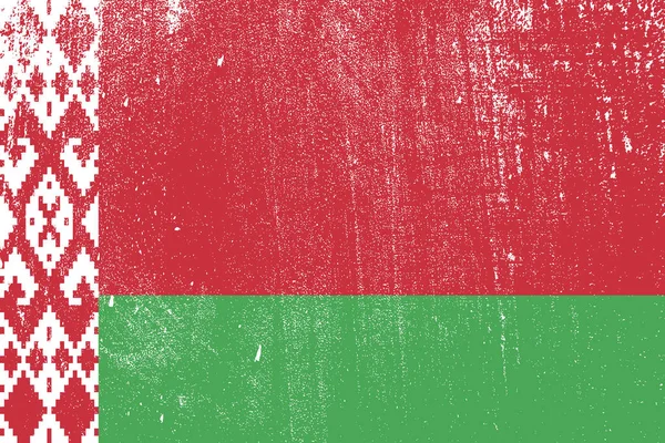 Grunge Drapeau Coloré Biélorussie Vecteur Illustration — Image vectorielle
