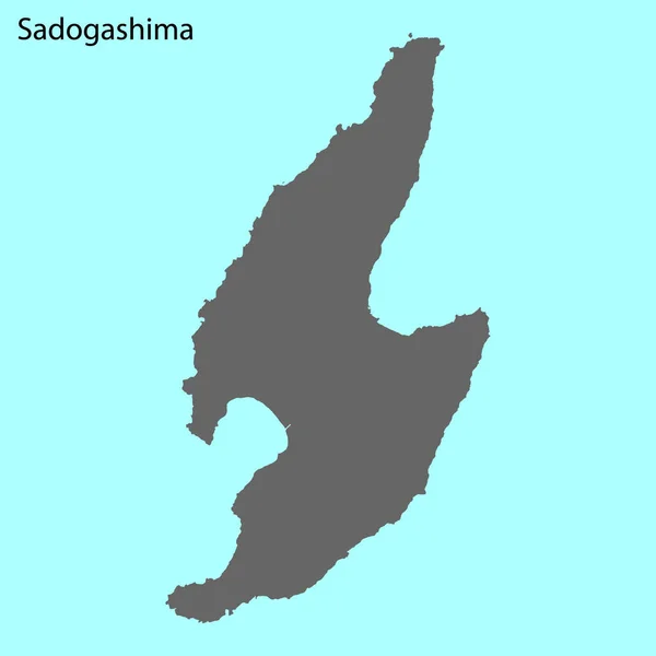 Mappa Alta Qualità Sadogashima — Vettoriale Stock