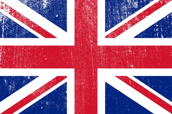 Grunge Bandiera Colorata Del Regno Unito Vettore Illustrazione — Vettoriale Stock