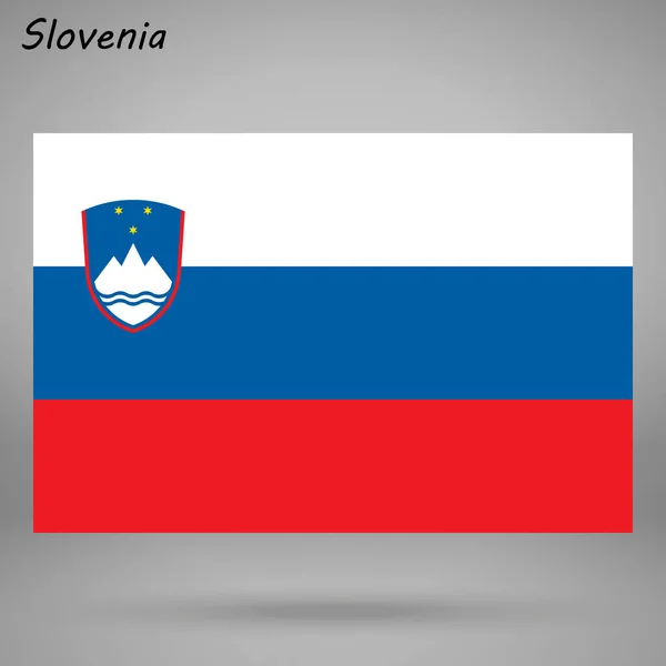 Szlovénia Vektor Ábra Színes Zászlaja — Stock Vector