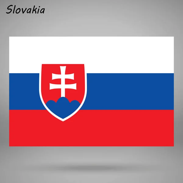 Colorida Bandera Eslovaquia Vector Ilustración — Vector de stock