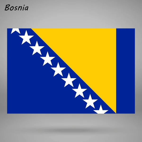 Färgglada Flagga Bosnien Vektor Illustration — Stock vektor