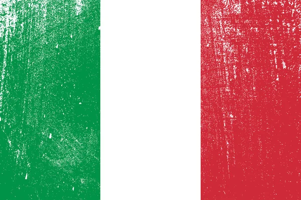 Grunge Drapeau Coloré Italie Vecteur Illustration — Image vectorielle