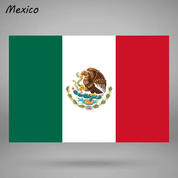 Colorida Bandera México Vector Ilustración — Archivo Imágenes Vectoriales