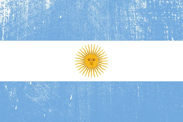 Grunge Bandera Colorida Argentina Vector Ilustración — Archivo Imágenes Vectoriales
