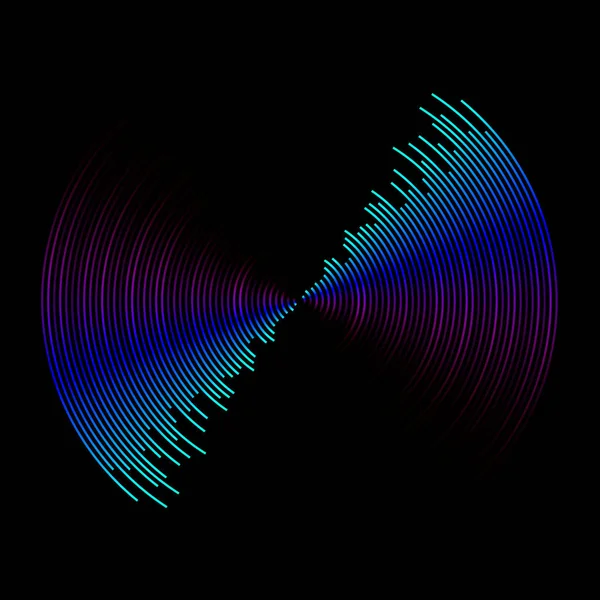 Multicolor Sound Wave Equalizer Background Vector Illustration — Stock Vector