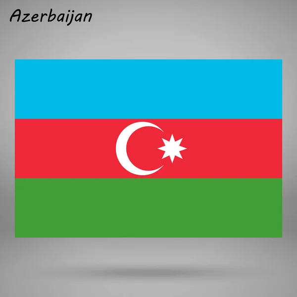 Bunte Fahne Von Azerbaijan Vektor Illustration — Stockvektor