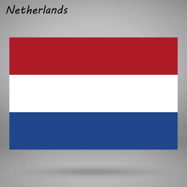 Bunte Flagge Der Niederlande Vektor Illustration — Stockvektor