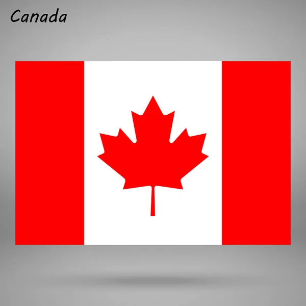 Bandera Colorida Canadá Vector Ilustración — Vector de stock