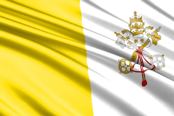 Beautiful Colorful Waving Flag Vatican City — Stock Photo, Image