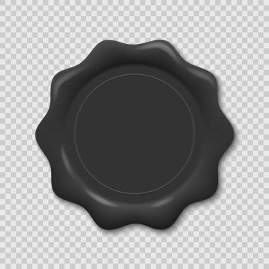 Saydam arka plan üzerine balmumu mührü. Gerçekçi eski pul