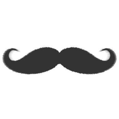 Basit bıyık simgesi. Vektör çizim