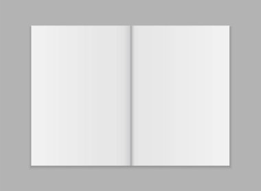 Boş dergi şablonunu aç. Broşür mockup kapak