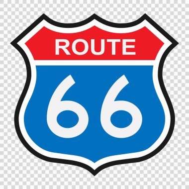 Bize route 66 işareti, işaret rota numarası ile kalkan